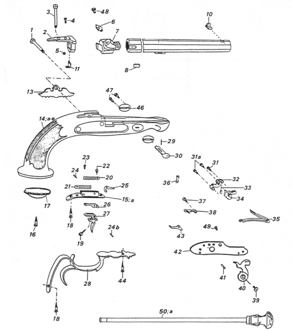 GACHETTE LEPAGE PERCUSSION SILEX PEDERSOLI – Image 7
