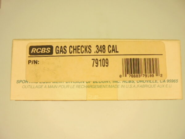 GAS CHECKS RCBS CALIBRE 348