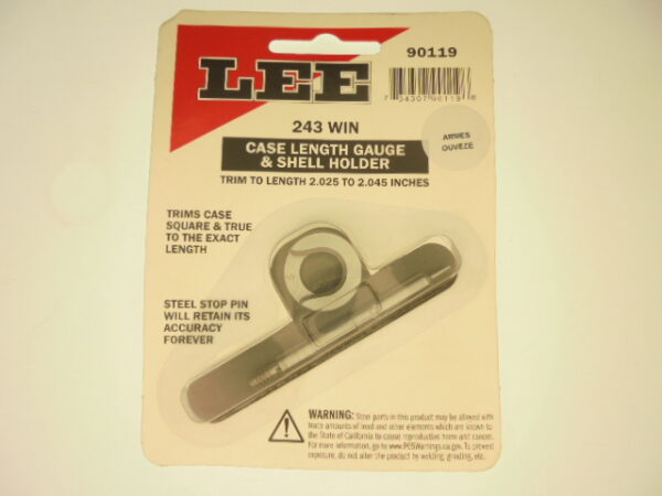 JAUGE LONGUEUR+SHELL-HOLDER LEE 243 WINCHESTER