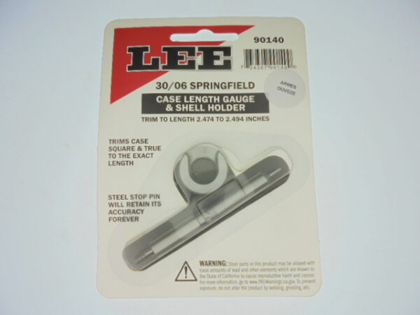 JAUGE LONGUEUR+SHELL-HOLDER LEE 30/06 SPRINGFIELD