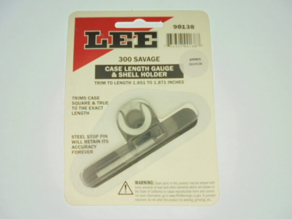 JAUGE LONGUEUR+SHELL-HOLDER LEE 300 SAVAGE