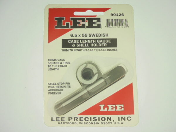 JAUGE LONGUEUR+SHELL-HOLDER LEE 6.5X55 SUEDOIS