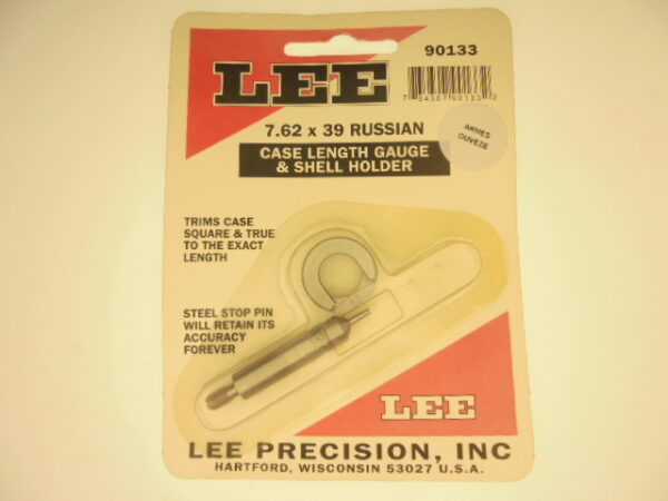 JAUGE LONGUEUR+SHELL-HOLDER LEE 7.62X39 RUSSIAN