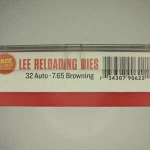 JEUX OUTILS CARBURE LEE CALIBRE 32ACP / 7.65 BR