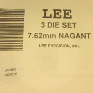 JEUX OUTILS ACIER LEE CALIBRE 7.62 NAGANT