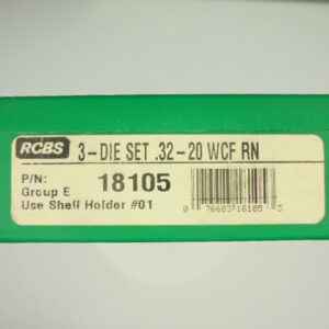 JEUX OUTILS ACIER RCBS CALIBRE 32-20 WCF