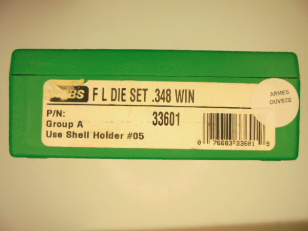 JEUX OUTILS ACIER RCBS CALIBRE 348 WINCHESTER
