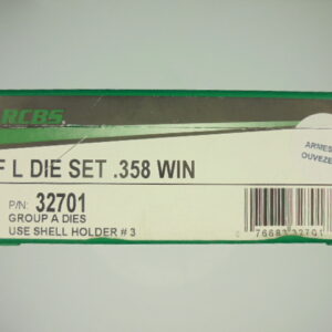 JEUX OUTILS ACIER RCBS CALIBRE 358 WINCHESTER