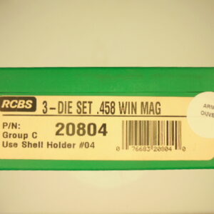 JEUX OUTILS ACIER RCBS CALIBRE 458 WINCHESTER MAG.