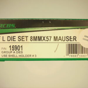 JEUX OUTILS ACIER RCBS CALIBRE 8X57 MAUSER