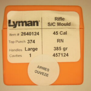 MOULE LYMAN CALIBRE 45 RN 385 GRAINS