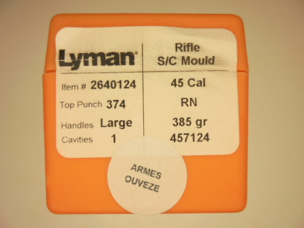 MOULE LYMAN CALIBRE 45 RN 385 GRAINS