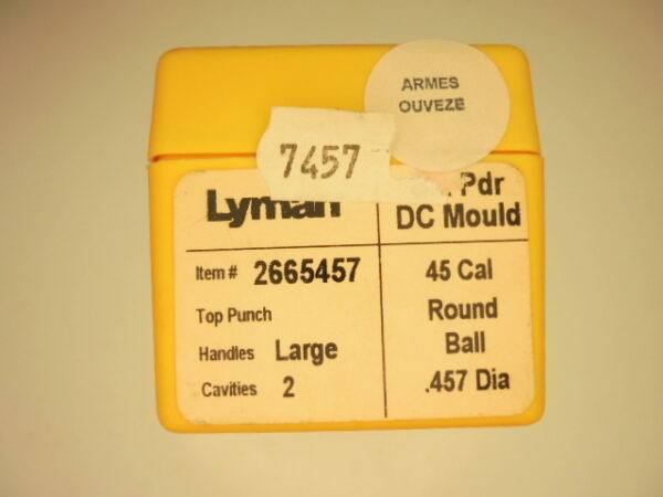 MOULE LYMAN CALIBRE 457 ROUND BALL