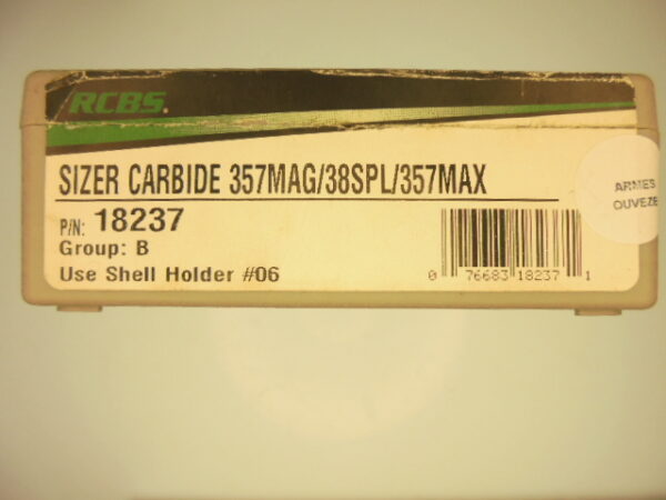 RECALIBREUR CARBURE RCBS CALIBRE 38SP / 357MAG