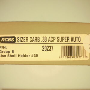 RECALIBREUR CARBURE RCBS CALIBRE 38 SUPER AUTO