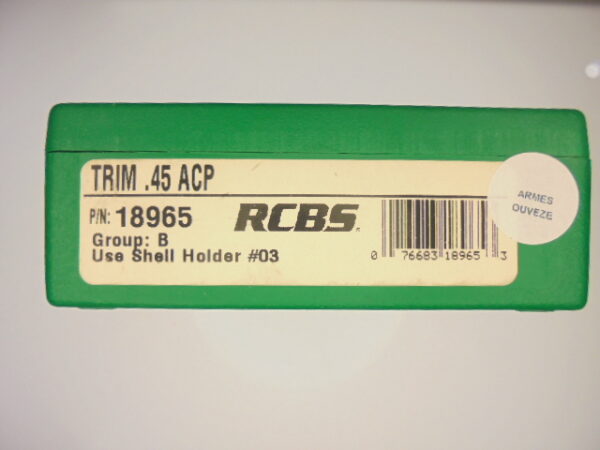 TRIM DIE RCBS CALIBRE 45 ACP