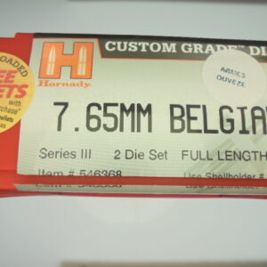 JEUX OUTILS ACIER HORNADY CALIBRE 7.65MM BELGE