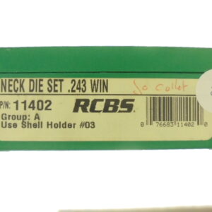 JEUX OUTILS ACIER RCBS CALIBRE 243 WINCHESTER