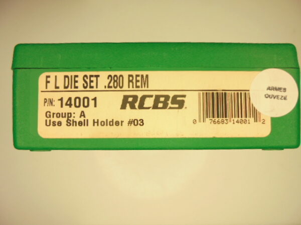 JEUX OUTILS ACIER RCBS CALIBRE 280 REMINGTON