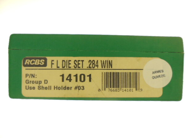 JEUX OUTILS ACIER RCBS CALIBRE 284 WINCHESTER