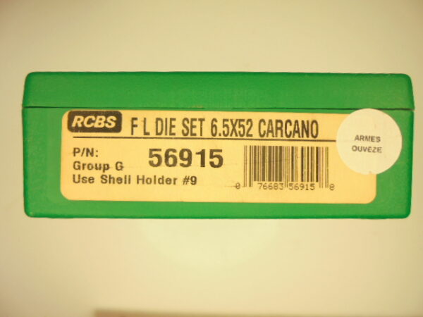 JEUX OUTILS ACIER RCBS CALIBRE 6.5 CARCANO