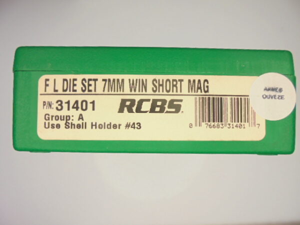JEUX OUTILS ACIER RCBS CALIBRE 7MM WSM