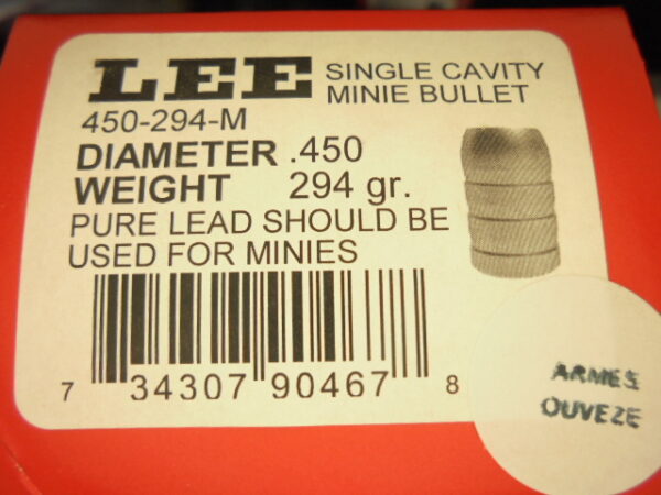 MOULE LEE CALIBRE 45 294GR MINIE