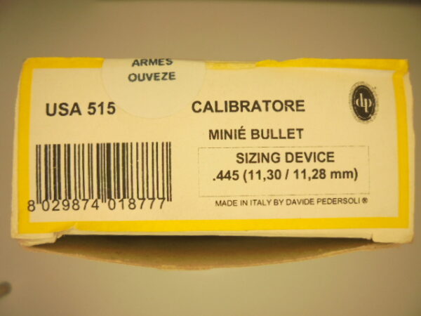 RECALIBREUR PEDERSOLI CALIBRE 445 MINIE BULLET