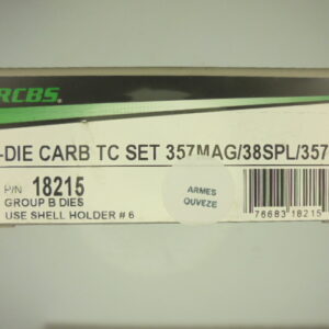 JEUX OUTILS CARBURE CONIQUE RCBS CALIBRE 357 MAG