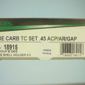 JEUX OUTILS CARBURE RCBS CALIBRE 45ACP