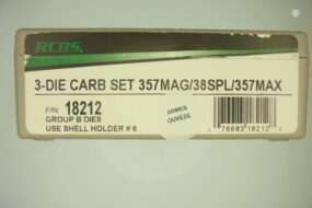 JEUX OUTILS CARBURE ROND RCBS CALIBRE 357 MAG