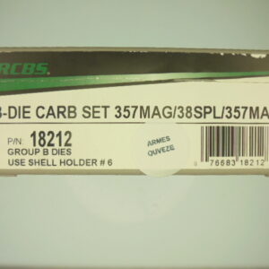 JEUX OUTILS CARBURE ROND RCBS CALIBRE 357 MAG