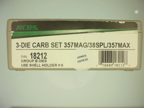 JEUX OUTILS CARBURE ROND RCBS CALIBRE 357 MAG