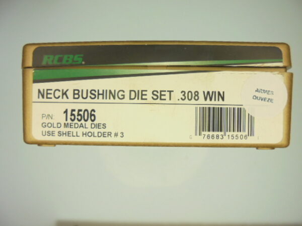 JEUX OUTILS ACIER RCBS CALIBRE 308 WINCHESTER