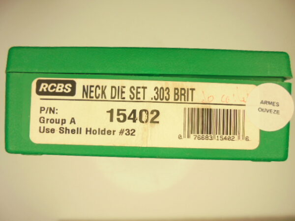 JEUX OUTILS ACIER RCBS CALIBRE 303 BRITISH