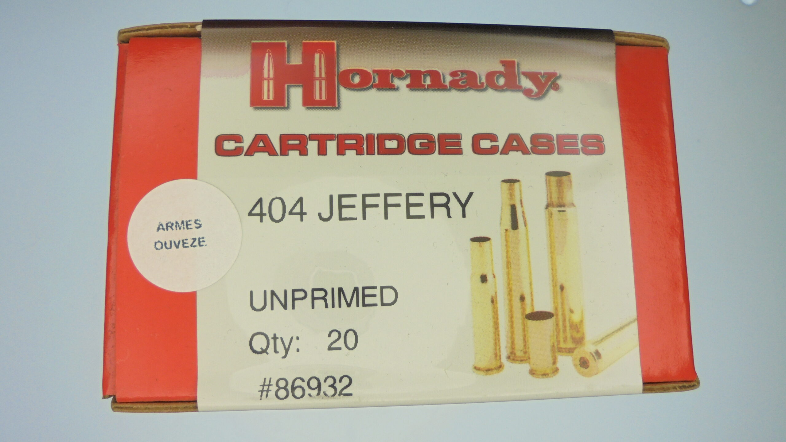 DOUILLES HORNADY CALIBRE 404 JEFFREY (X 20)