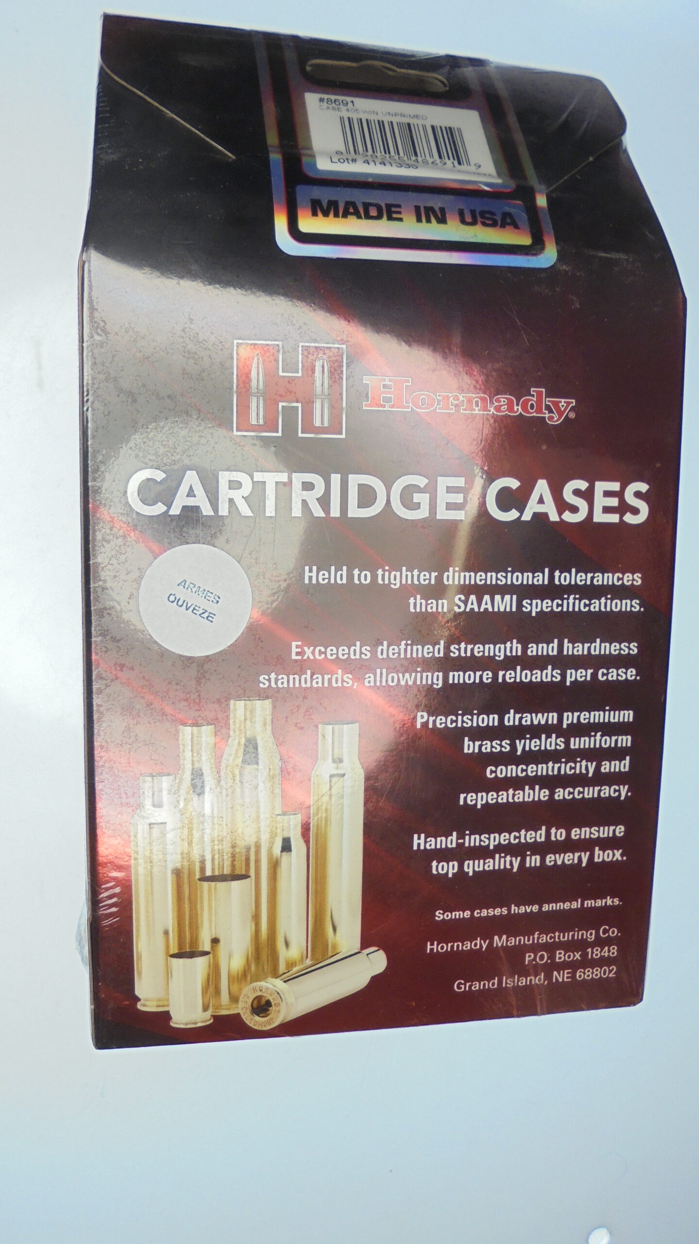 DOUILLES HORNADY CALIBRE 405 WINCHESTER (X 50) – Image 3