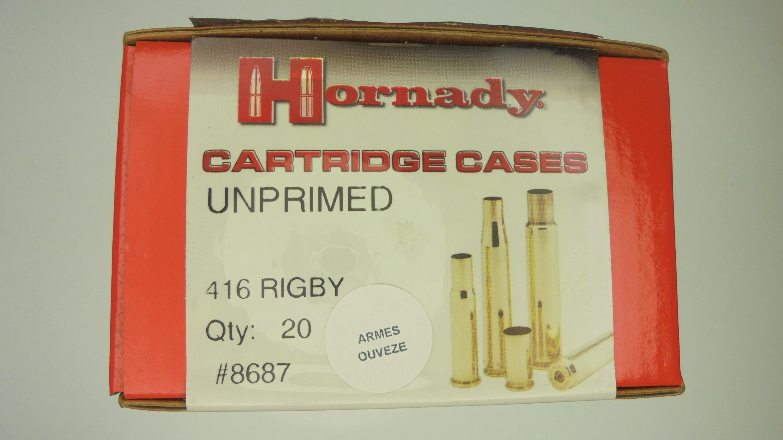 DOUILLES HORNADY CALIBRE 416 RIGBY (X 20)