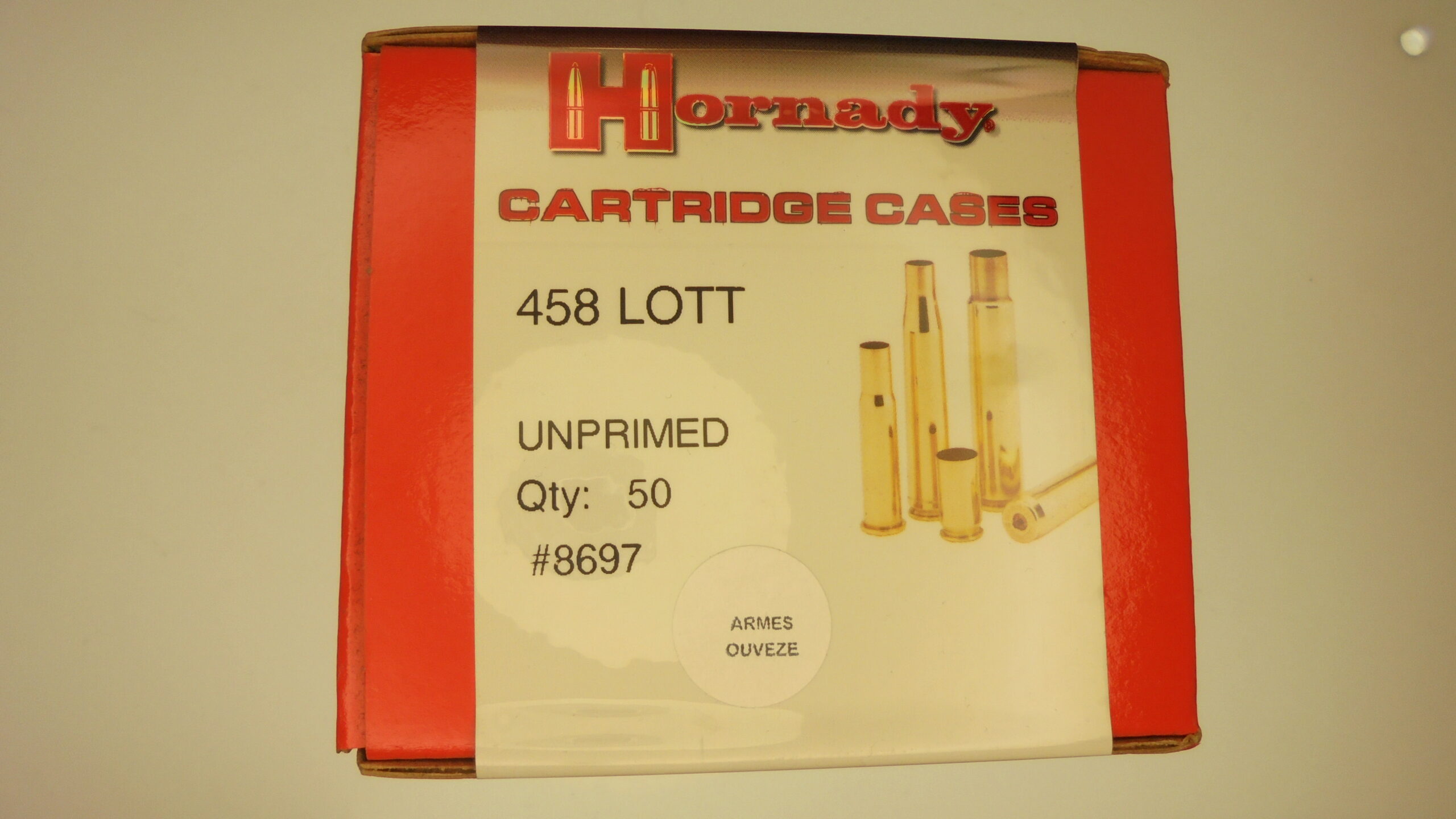 DOUILLES HORNADY CALIBRE 458 LOTT (X 50)