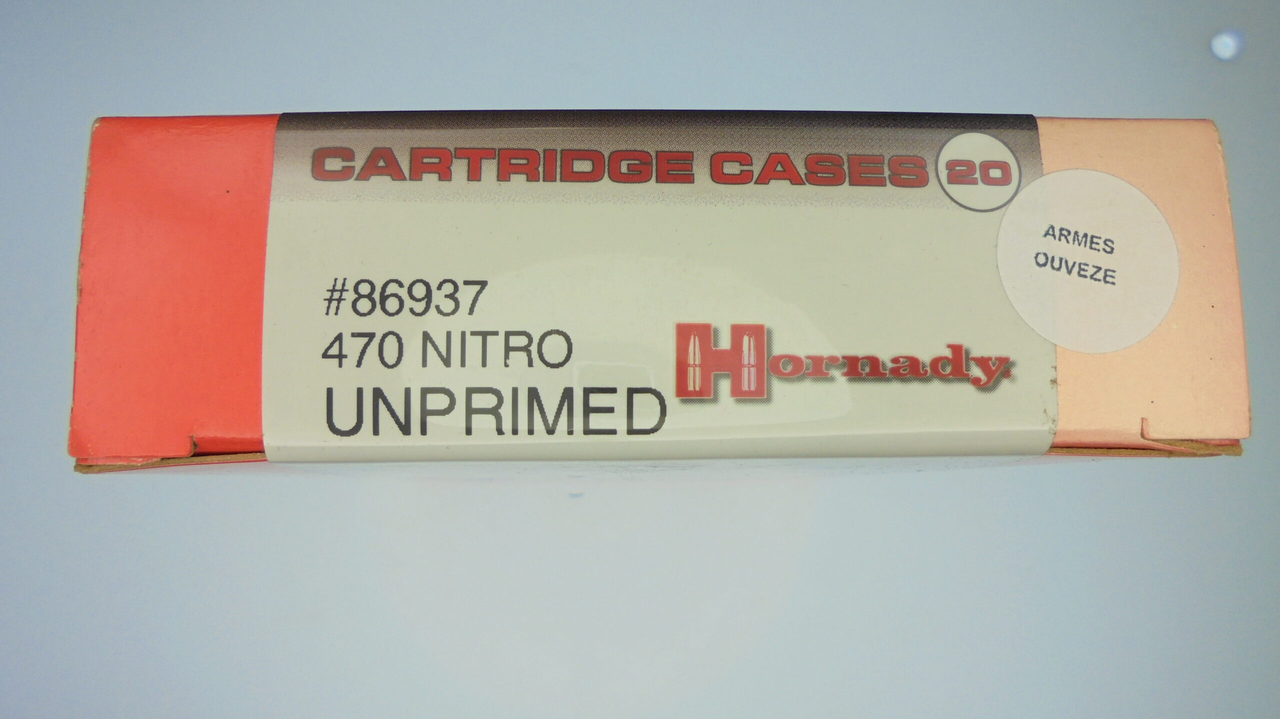 DOUILLES HORNADY CALIBRE 470 NITRO (X 20)