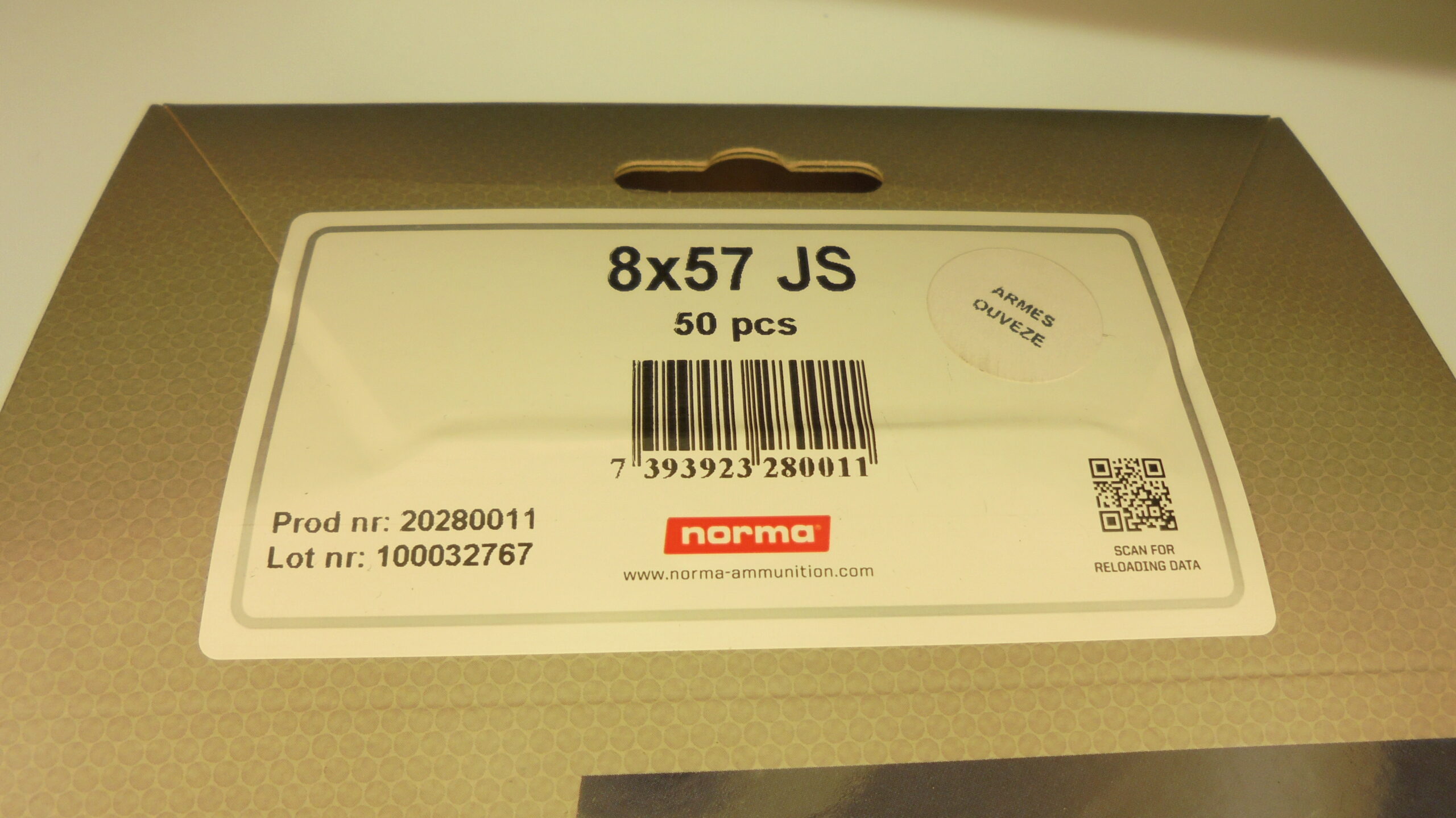 DOUILLES NORMA CALIBRE 8X57 IS (X 50)
