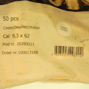 DOUILLES NORMA CALIBRE 9.3X62 (X 50)