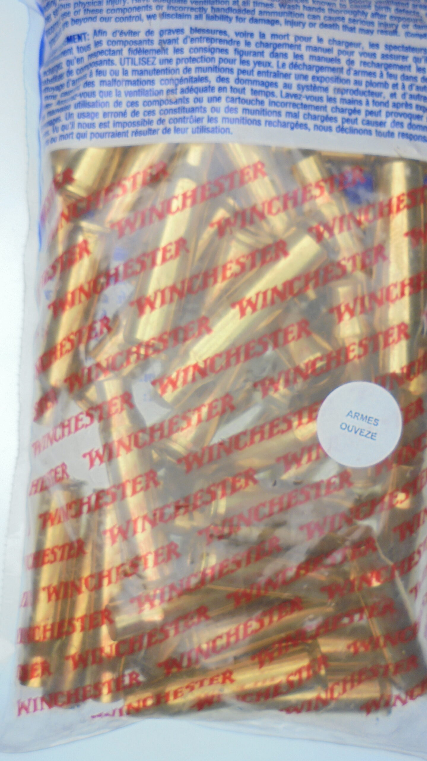 DOUILLES WINCHESTER CALIBRE 307 WINCHESTER (X 50) – Image 2
